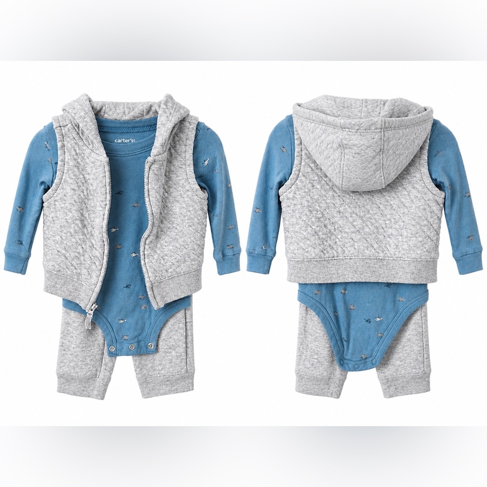Baby Boy 9M Clothing Bundle | Carter’s + Mixed Brands | 6 Piece Outfit Set - Picture 8 of 13